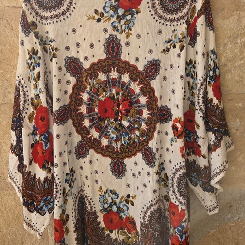 Joe Browns Striking Print Crinkle Boho Kimono like new