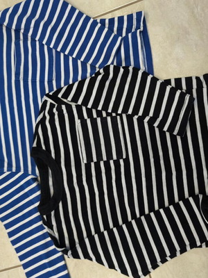 Σετ 2 παιδικές ριγέ μπλούζες H&M 4-6 ετών σαν καινούργιο