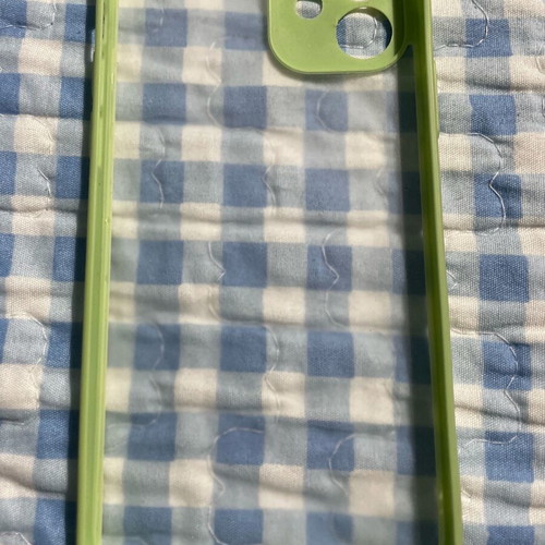 iPhone 12 case like new, green translucent lightweight