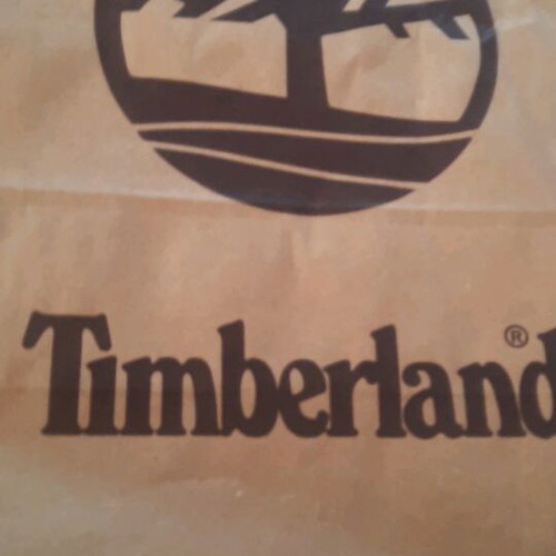 Timberland paper bag beige brown 45x27 new