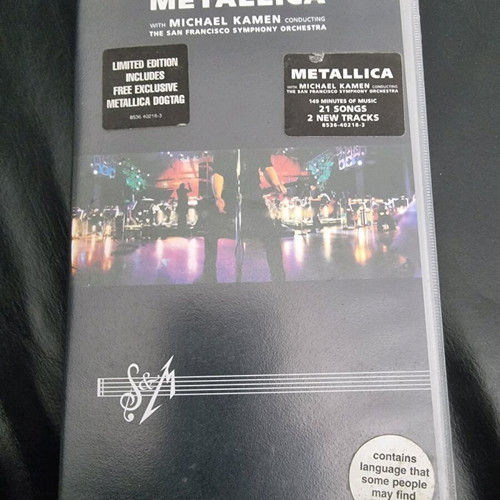 Metallica S&M VHS used, metal