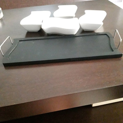 Dry nut tray 4 positions like new with base in wenge color