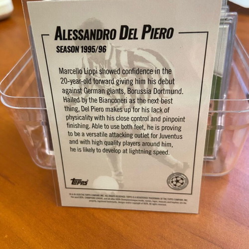 Topps The Lost Rookie Card Del Piero new
