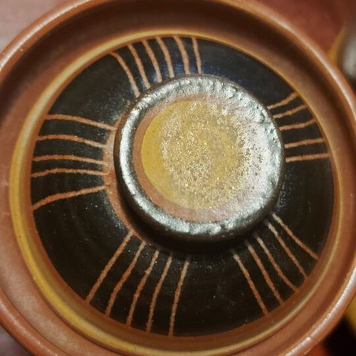 Clay handmade tea set new, 1970s, Skyrian style