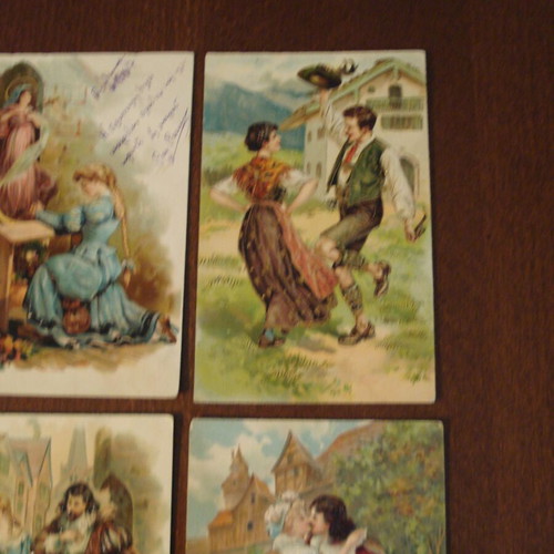 Embossed postcards used, pack of 7, from 1907