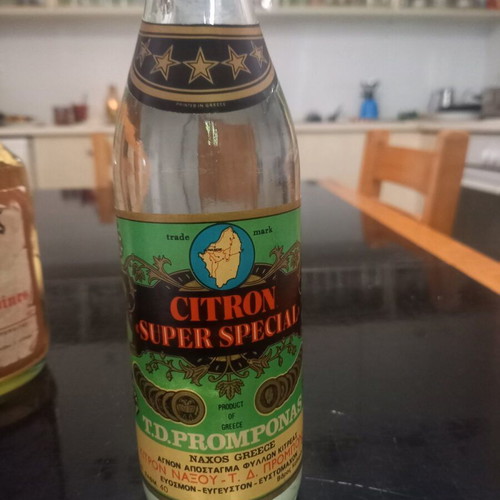 Citron Super Special liqueur T.D. Promponas Naxos sealed