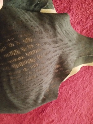 Soft bra large used, black