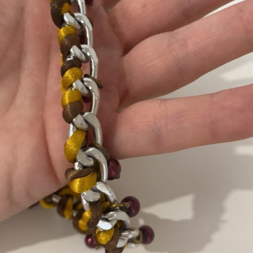 Handmade necklace with chain used, unworn