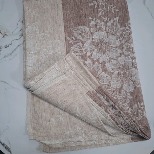 Vintage jacquard tablecloth with floral design like new