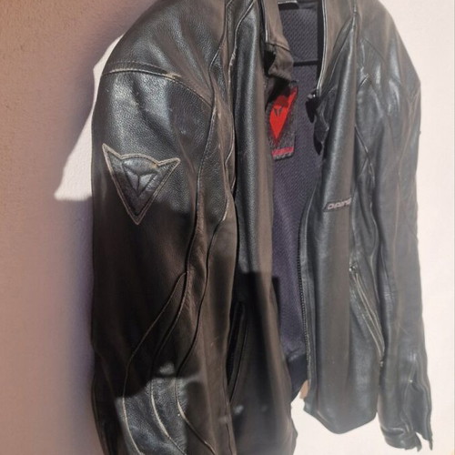Dainese Leather Motorcycle Jacket like new, size 54, zipper needs repair