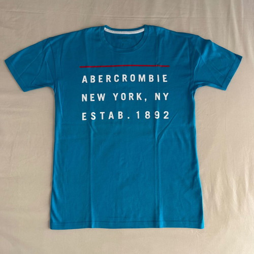 Abercrombie boys' t-shirts used, size XS, turquoise and burgundy, 9-10 years