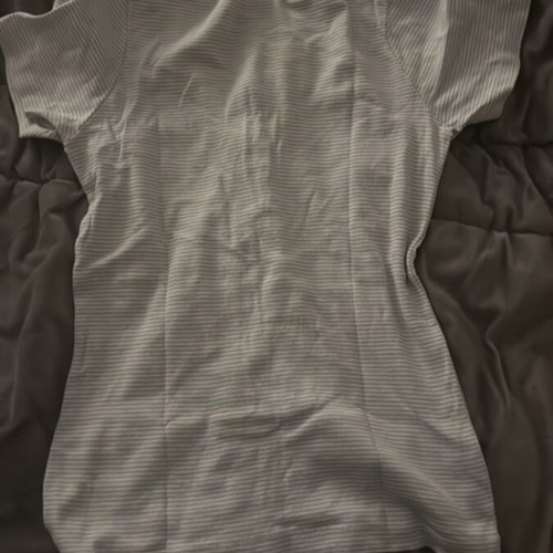 Brandy Melville Y2K Buttoned Front Baby Tee Like New, Blue and White Striped