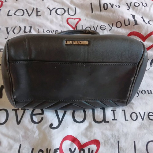 Moschino shoulder bag used, black and gold