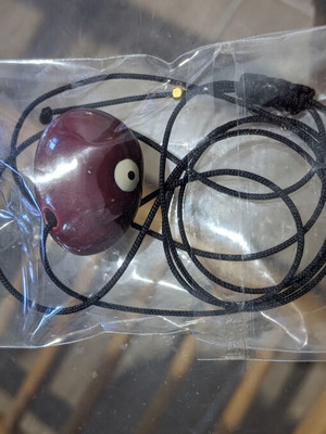 Handmade Bordo Pendant Necklace with Evil Eye and Adjustable Cord new