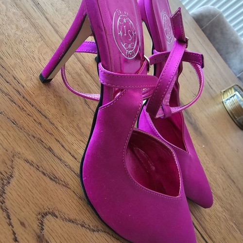Lusso Suole fuchsia pumps satin fabric size 38 new