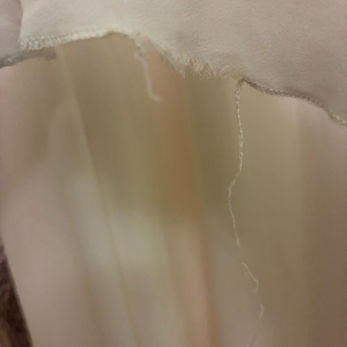 Long white skirt Lynne used with ribbons and side slit, size M