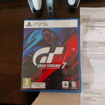 PlayStation 5 Slim Disc Edition with 2 DualSense controllers and Gran Turismo 7 like new