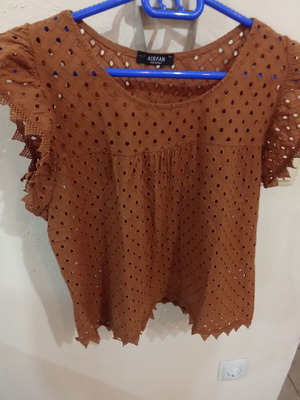 Brown blouse like new with holes