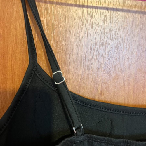 Black Top Y2K Style Small With Floral Embroidery