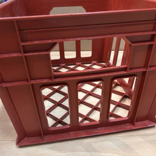 Plastic storage crates, red, pack of 250
