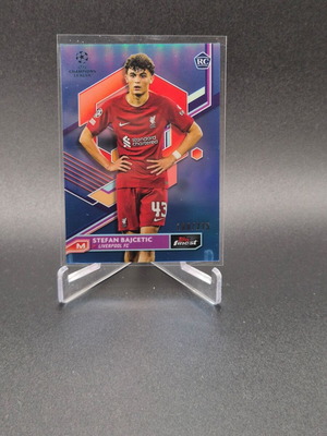 2022 Topps Finest Stefan Bajcetic Rookie Card used, Liverpool UEFA