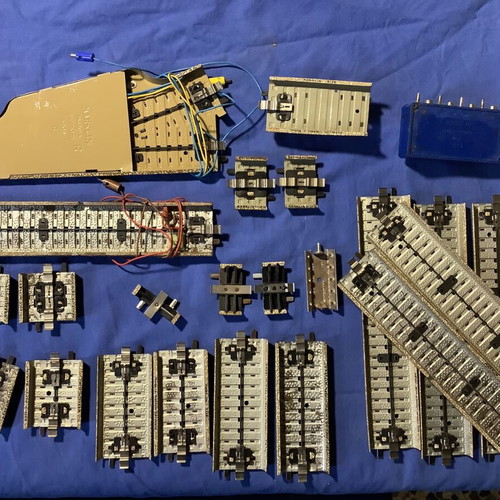 Marklin straight rails used, set of 23 pieces