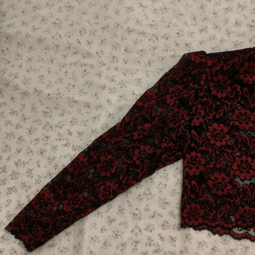 Lace bolero like new, red and black