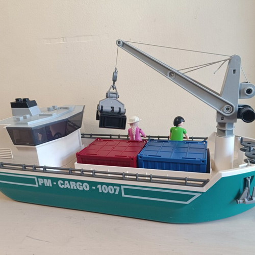 Playmobil Cargo Ship used, floats on water