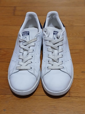 Adidas Original Stan Smith sneakers used, size 37 1/3, white and blue
