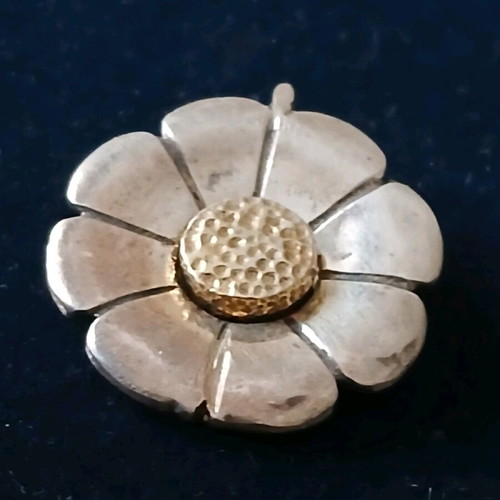 925 Silver flower pendant, 2.5 cm diameter