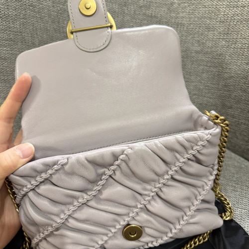 Pinko Baby Puff Ruffle Leather Bag used with original dust bag