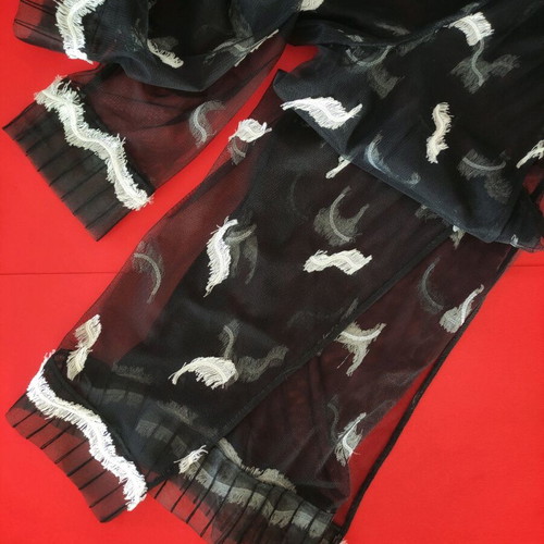 Sheer black vintage top with embroidery, like new