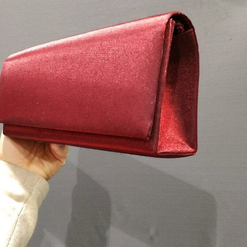 Evening handbag new, shiny burgundy