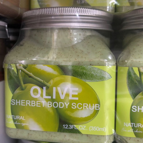 Body scrub 350ml new, made with olive