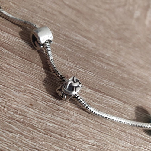 Pandora 925 Silver Chain Set with 3 Charms used