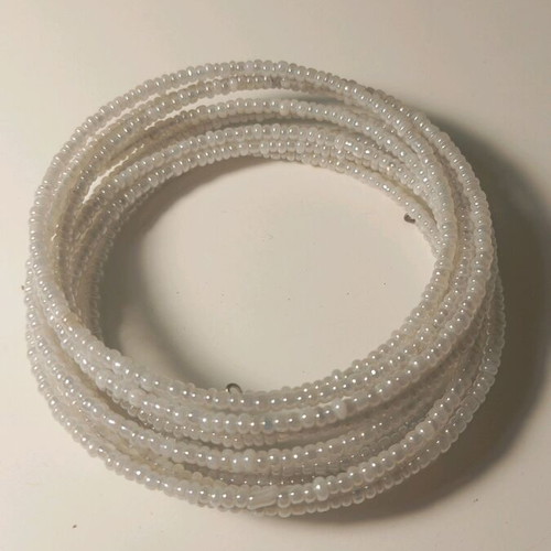 Handmade bracelet with white beads like new