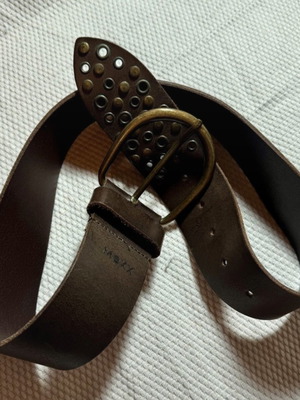 Δερμάτινη boho ζώνη Mexx σαν καινούργια, καφέ, μέγεθος 80