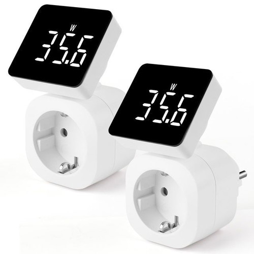 Electricity Meter with LCD Screen 16A 3680W New, pack of 2