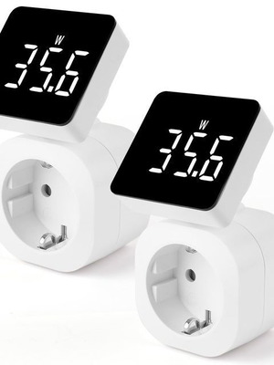 Electricity Meter with LCD Screen 16A 3680W New, pack of 2