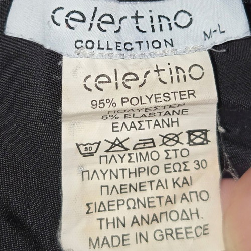 Celestino black pants with thick elastic waist, like new, medium-large