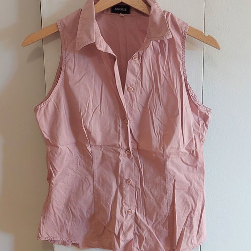 Anouk sleeveless pink blouse, size S/M