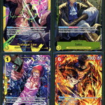 One Piece trading cards, SEC and Promo set of 7