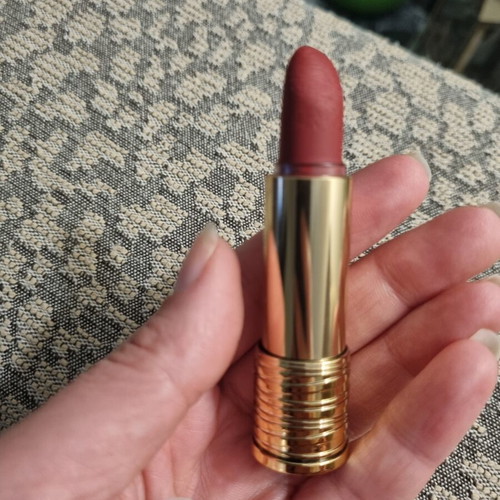 Lancome L'Absolu Rouge lipstick used, shade 399