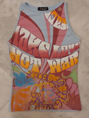 Lipsy Women's Sleeveless Top Used, Small, Multicolor Turquoise