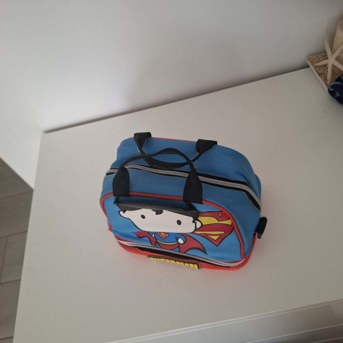 Superman insulated lunch bag used for kids