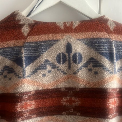 Monsoon coat size 42 like new, wool with color combination
