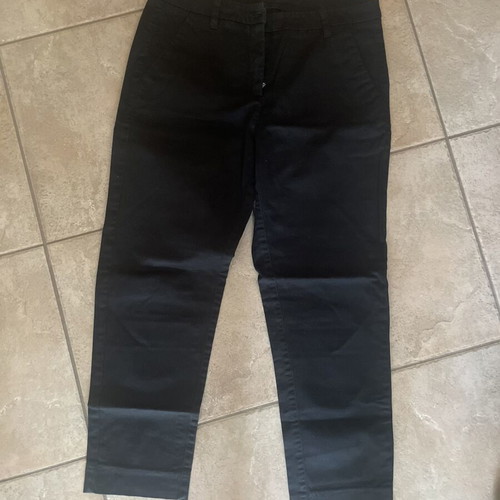 Sisley cotton chino pants black 3/4 size S/M like new