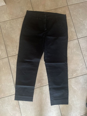 Sisley cotton chino pants black 3/4 size S/M like new