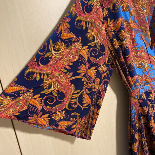 Celestino long colorful dress new, airy with belt