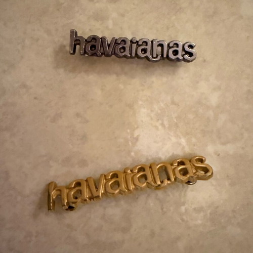 Havaianas logo μεταλλικά μεταχειρισμένα, σετ 2 τεμαχίων